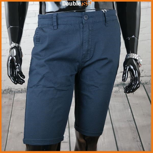 Pantaloncino corto da Uomo Cotone Bermuda Shorts con tasche Elegante Chino Blu