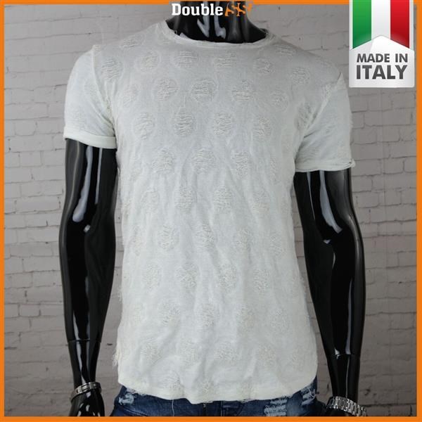 T-shirt da Uomo maglietta Bianca manica corta 100% Cotone Girocollo XL Ragazzo